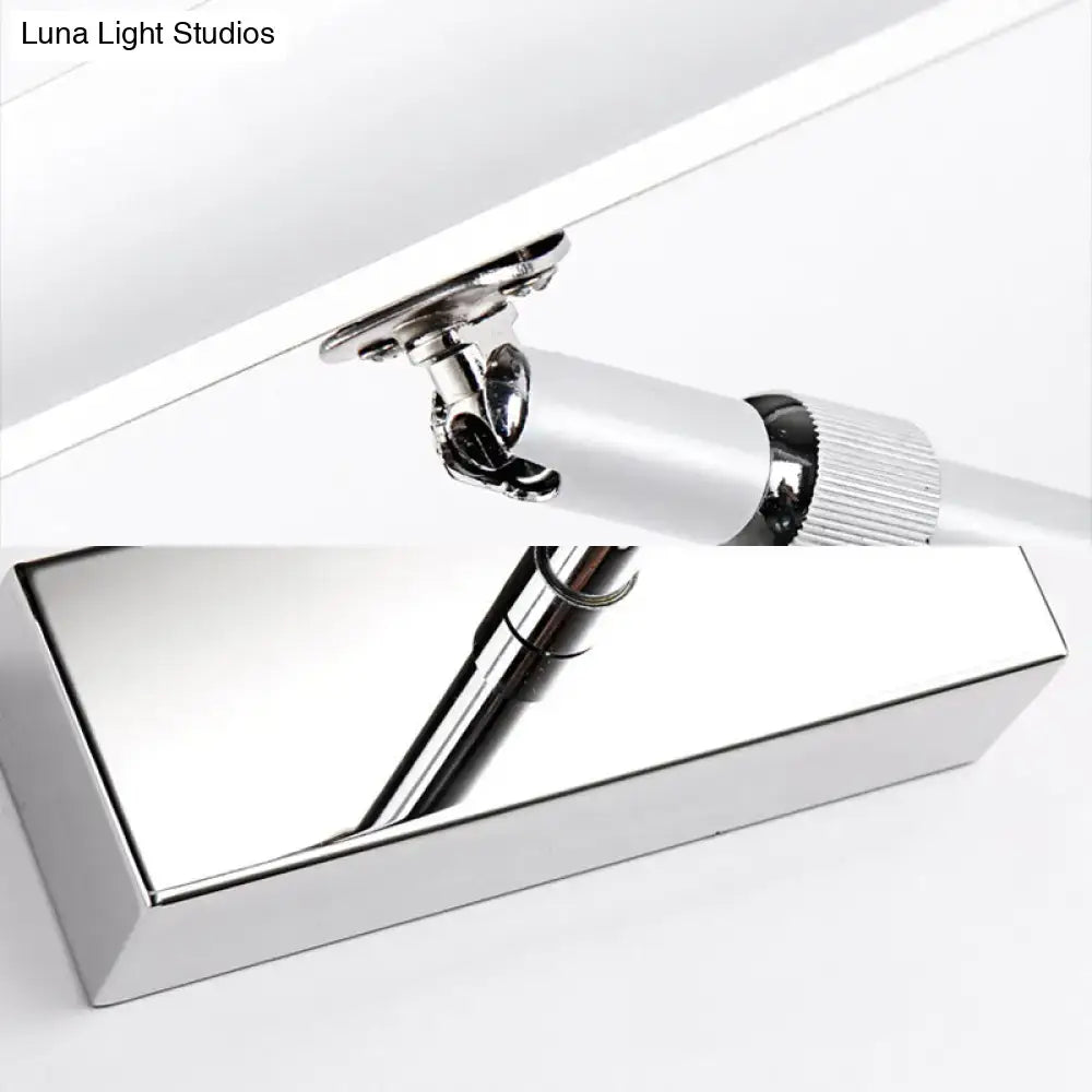 Modern chrome rectangular led wall light bedroom sconce