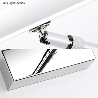 Modern chrome rectangular led wall light bedroom sconce