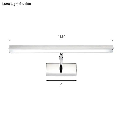 Modern chrome rectangular led wall light bedroom sconce