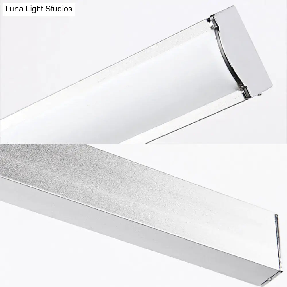 Modern chrome rectangular led wall light bedroom sconce