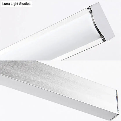 Modern chrome rectangular led wall light bedroom sconce