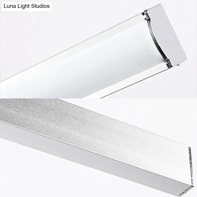 Modern chrome rectangular led wall light bedroom sconce