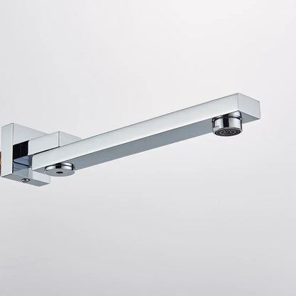 Modern chrome rectangular wall mounted faucet spout bathroom accessory