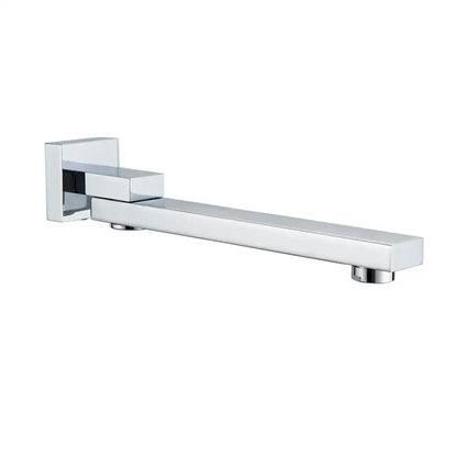 Modern chrome rectangular wall mounted faucet spout bathroom accessory