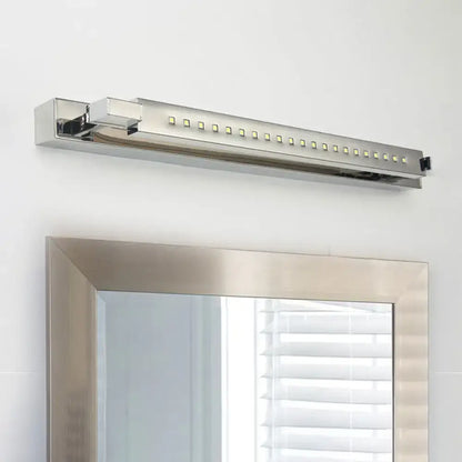 Modern chrome rotatable stainless steel led wall light bathroom sconce