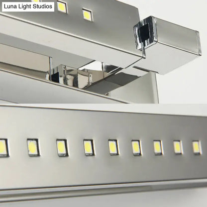 Modern chrome rotatable stainless steel led wall light bathroom sconce