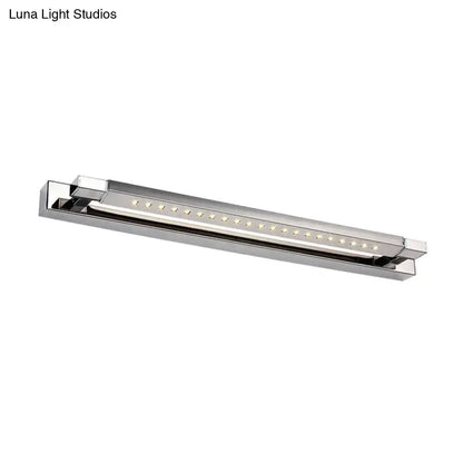Modern chrome rotatable stainless steel led wall light bathroom sconce