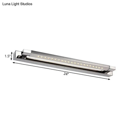 Modern chrome rotatable stainless steel led wall light bathroom sconce