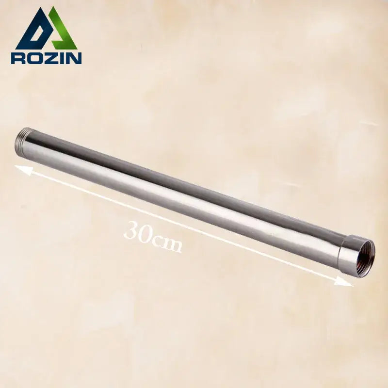 Modern chrome round shower faucet extension tube bar bathroom accessory
