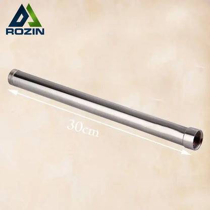Modern chrome round shower faucet extension tube bar bathroom accessory
