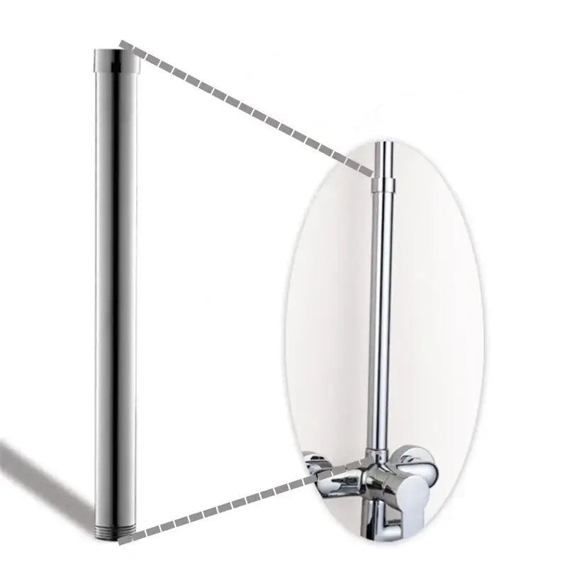Modern chrome round shower faucet extension tube bar bathroom accessory