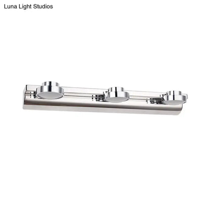 Modern chrome round wall lamp bathroom light with acrylic shade