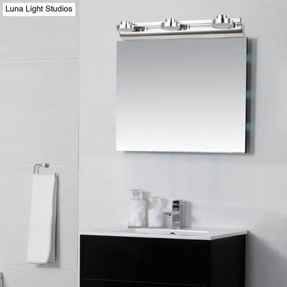 Modern chrome round wall lamp bathroom light with acrylic shade