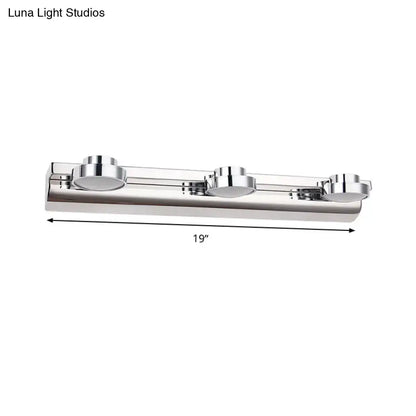 Modern chrome round wall lamp bathroom light with acrylic shade