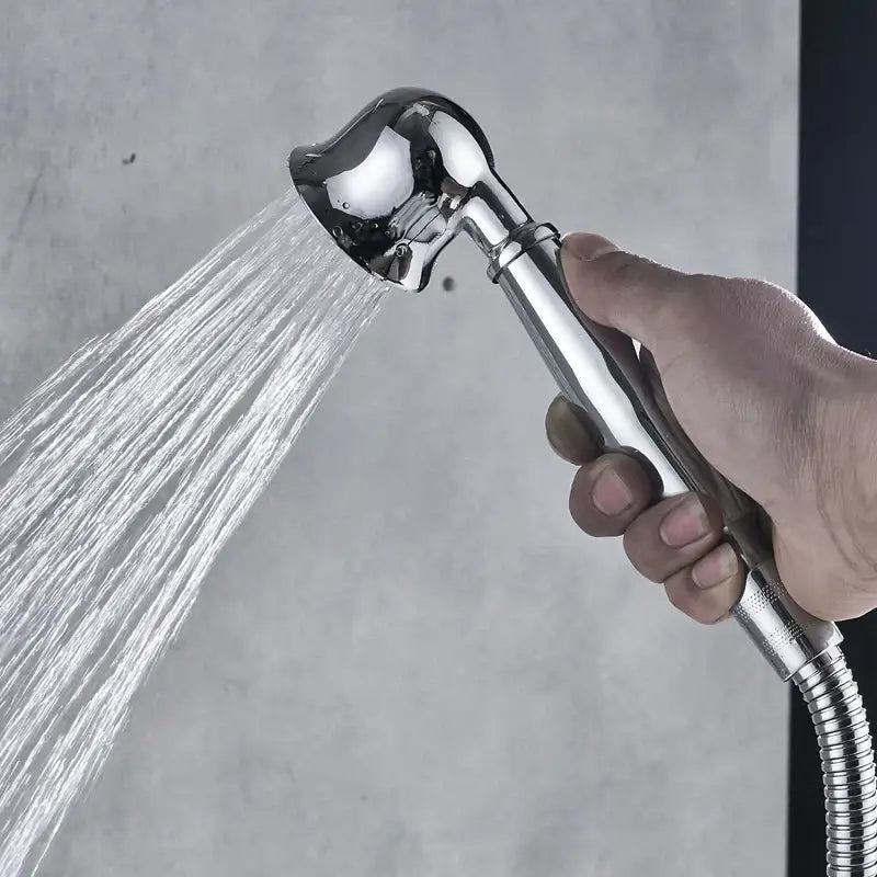 Modern chrome shower mixer faucet set with handshower bathroom system