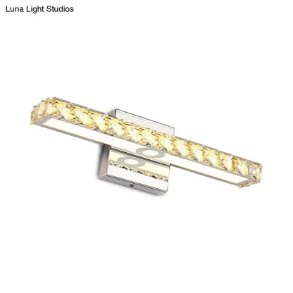 Modern chrome & silver champagne linear wall sconce bathroom light