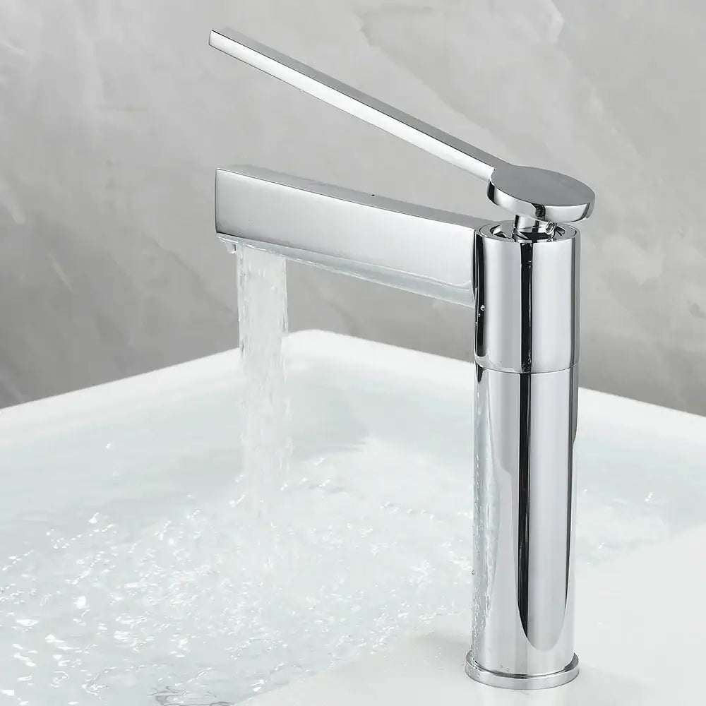 Modern chrome single handle basin faucet bathroom sink mixer