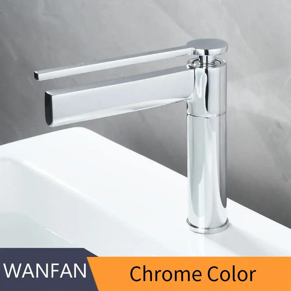 Modern chrome single handle basin faucet bathroom sink mixer
