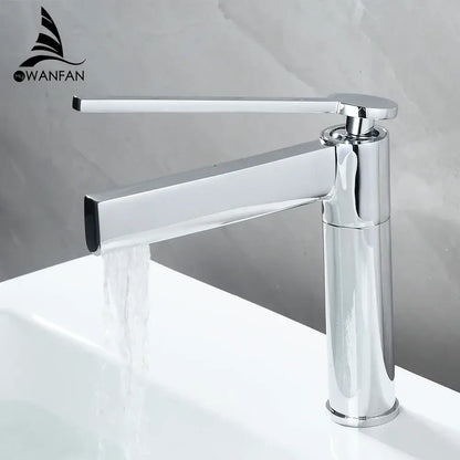 Modern chrome single handle basin faucet bathroom sink mixer