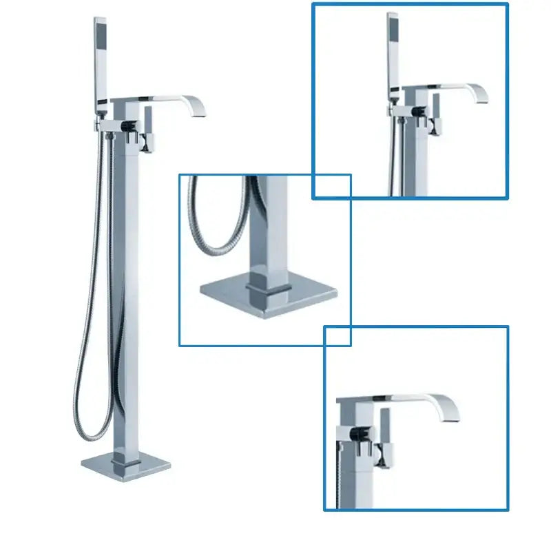 Modern chrome single handle bathtub shower set bathroom faucet
