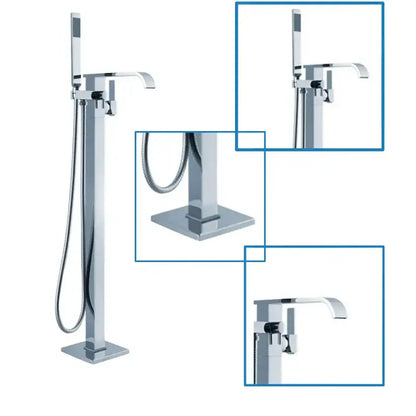 Modern chrome single handle bathtub shower set bathroom faucet