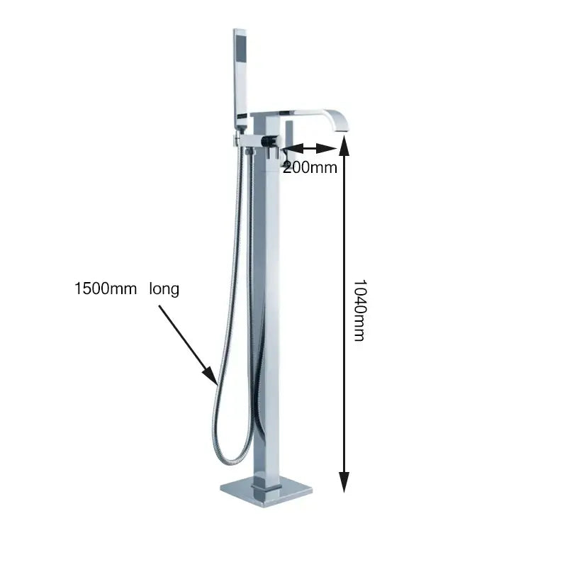 Modern chrome single handle bathtub shower set bathroom faucet