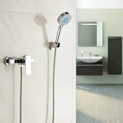 Modern chrome single handle shower mixer with hand shower bathroom