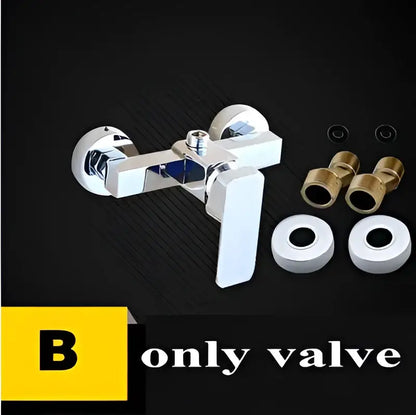 Modern chrome single handle shower mixer with hand shower bathroom