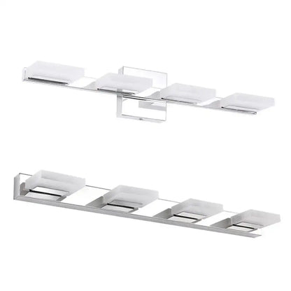Modern chrome square acrylic wall sconce lighting bathroom lamp