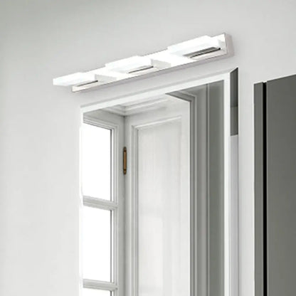 Modern chrome square acrylic wall sconce lighting bathroom lamp