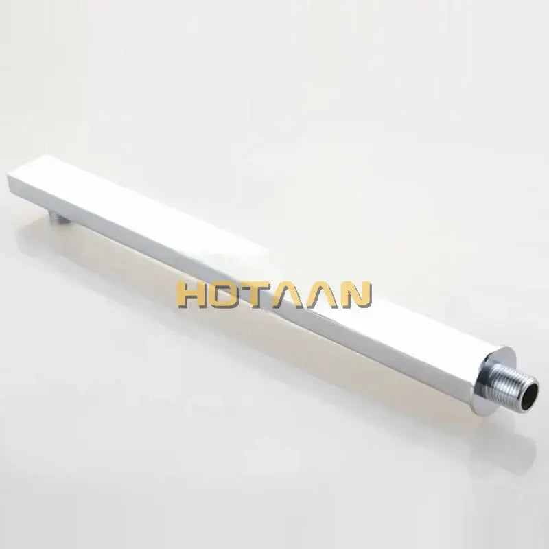 Modern chrome square rain shower head with arm for bathroom