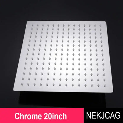 Modern chrome square rainfall shower head bathroom fixture