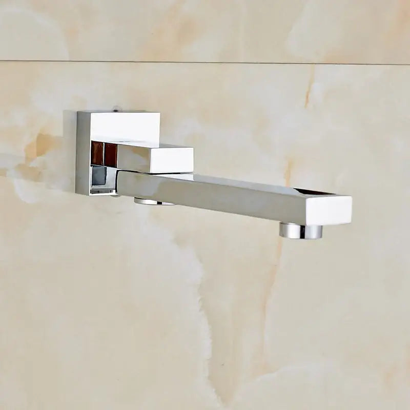 Modern chrome square shower faucet set bathroom rain showerhead