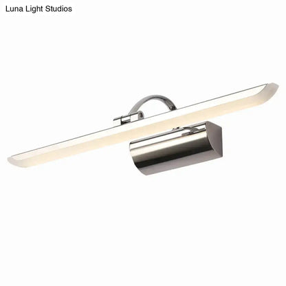 Modern chrome stainless steel bathroom led vanity light