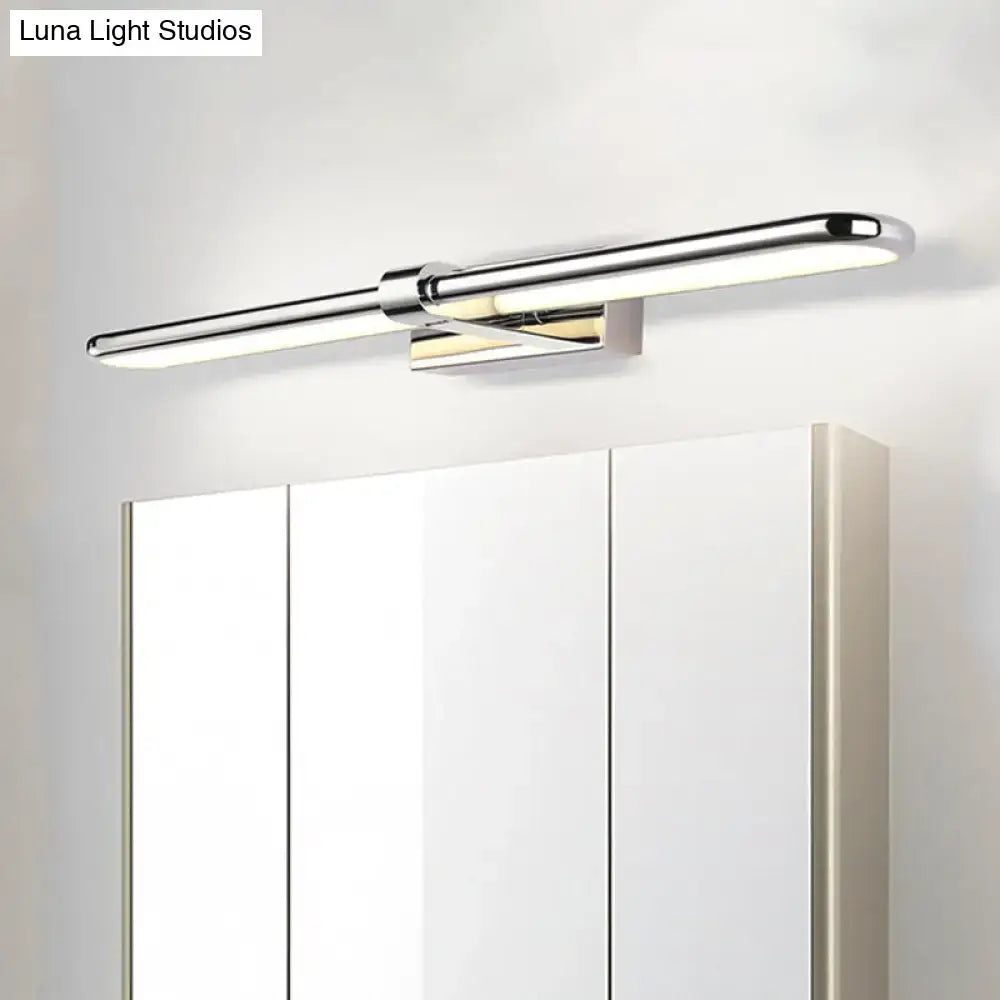 Modern chrome stainless steel led wall lamp bathroom vanity light