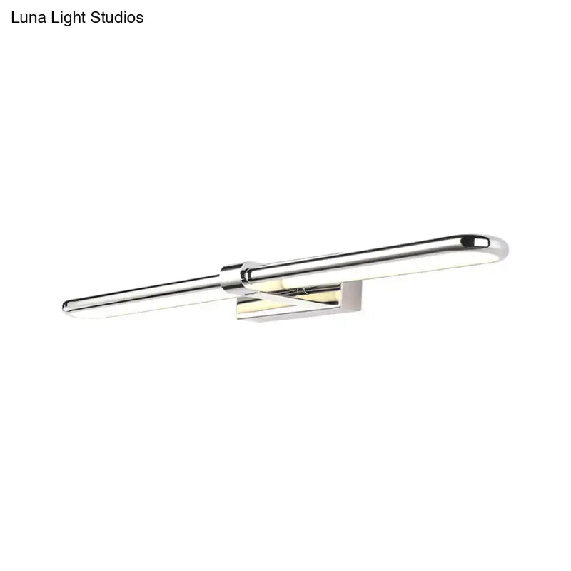 Modern chrome stainless steel led wall lamp bathroom vanity light