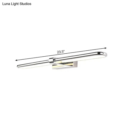 Modern chrome stainless steel led wall lamp bathroom vanity light