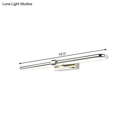 Modern chrome stainless steel led wall lamp bathroom vanity light