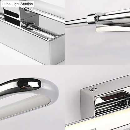 Modern chrome stainless steel led wall lamp bathroom vanity light