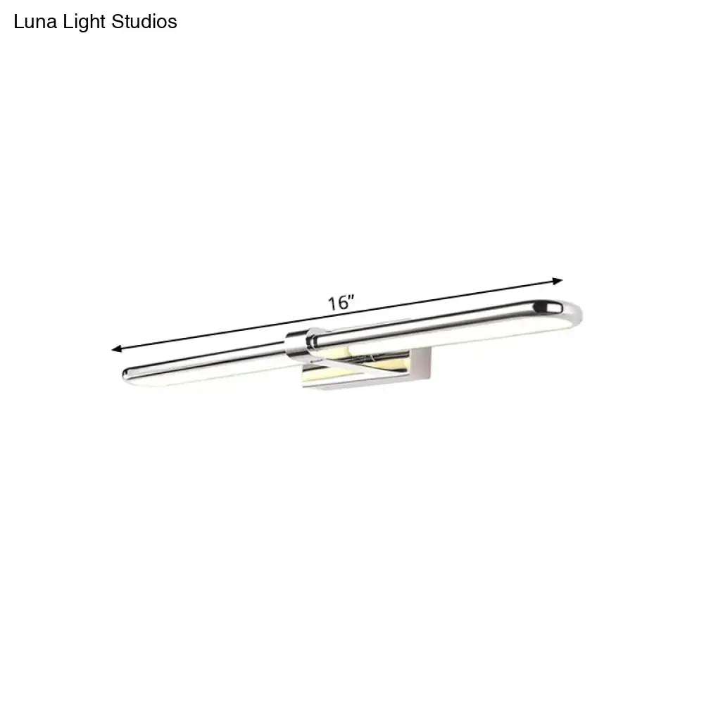 Modern chrome stainless steel led wall lamp bathroom vanity light