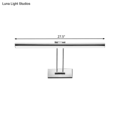 Modern chrome stainless steel linear led vanity fixture bathroom light