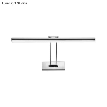 Modern chrome stainless steel linear led vanity fixture bathroom light