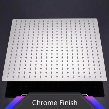 Modern chrome stainless steel rainfall shower head bathroom fixture