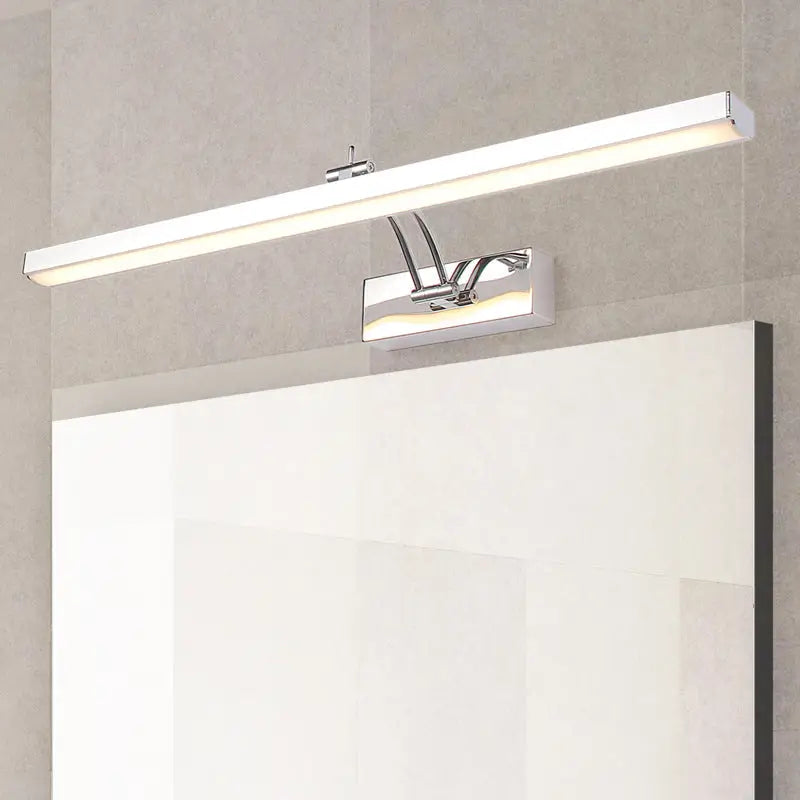 Modern chrome stainless steel stick led vanity light fixture bathroom