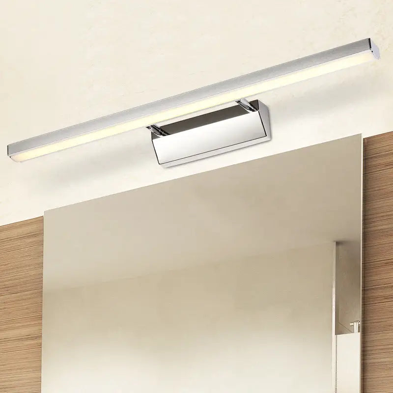 Modern chrome stainless steel stick led vanity light fixture bathroom