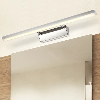 Modern chrome stainless steel stick led vanity light fixture bathroom