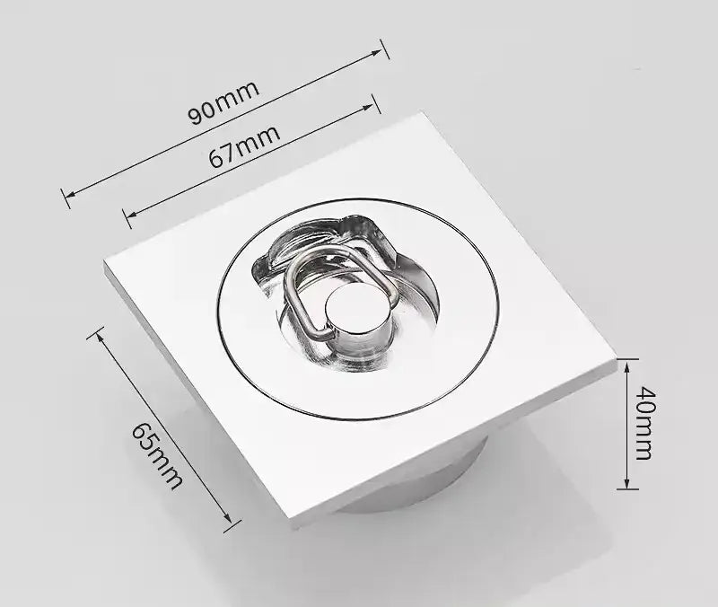 Modern chrome swimming pool fishbowl drain bathroom floor cover