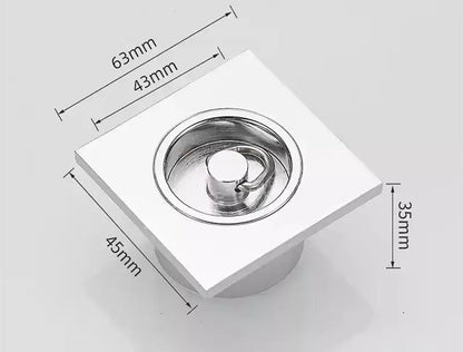 Modern chrome swimming pool fishbowl drain bathroom floor cover