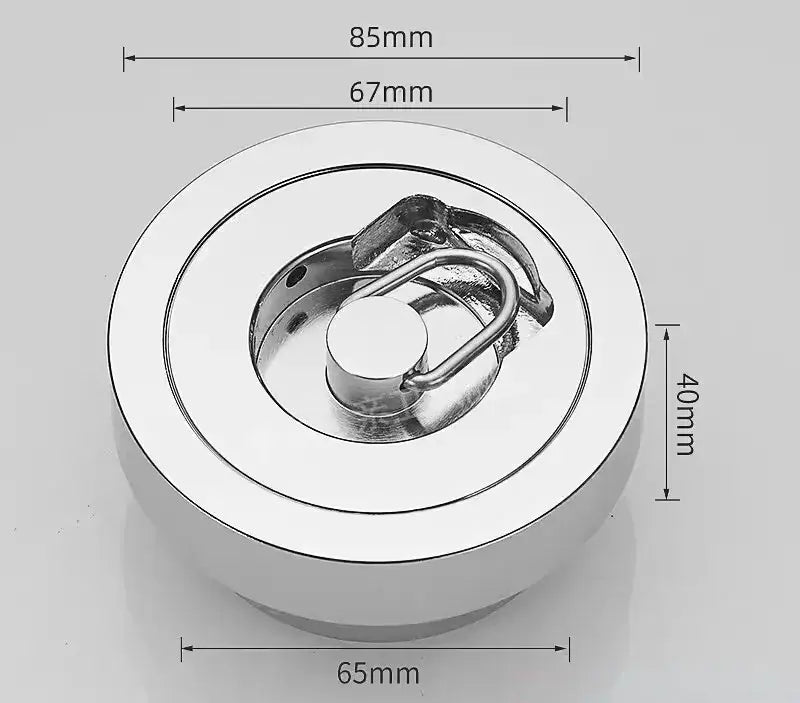 Modern chrome swimming pool fishbowl drain bathroom floor cover