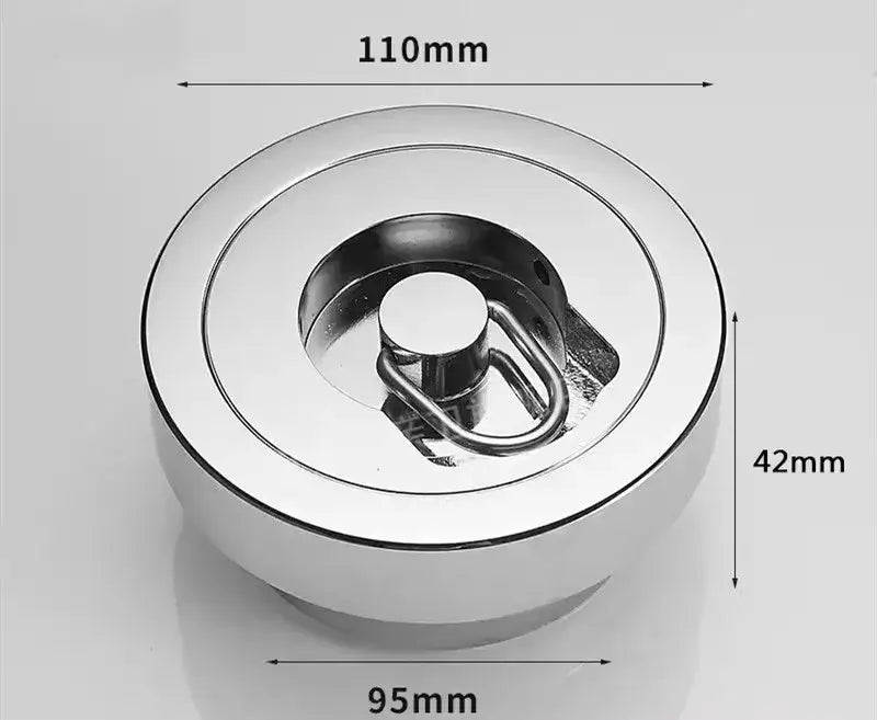 Modern chrome swimming pool fishbowl drain bathroom floor cover